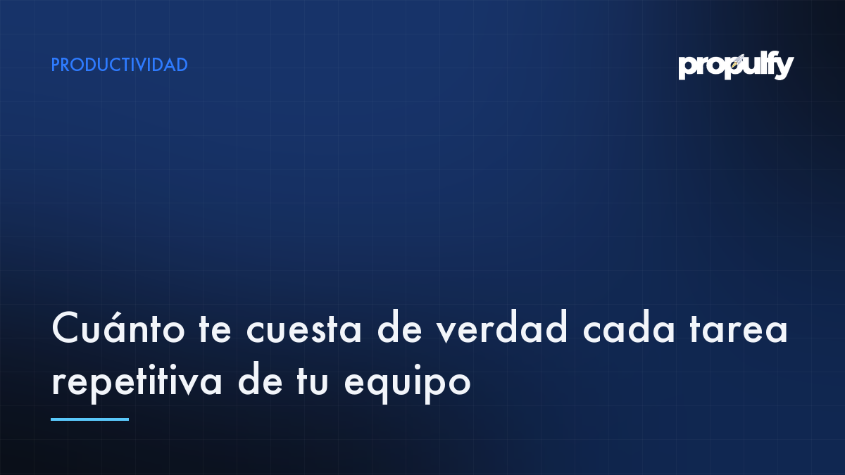 Cuánto cuesta una tarea repetitiva