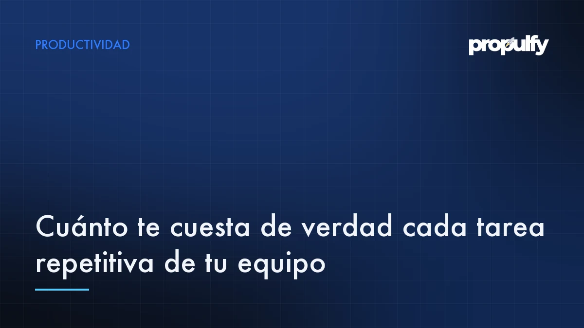 Cuánto cuesta una tarea repetitiva